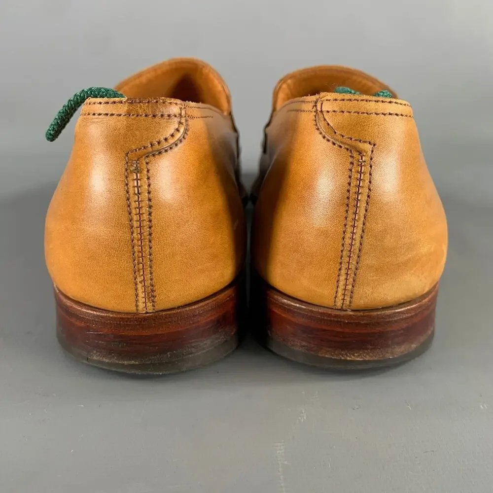 JOHN LOBB Size 9.5 Tan Leather Tassels Loafers